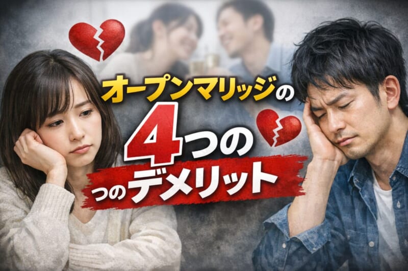 オープンマリッジの4つのデメリット