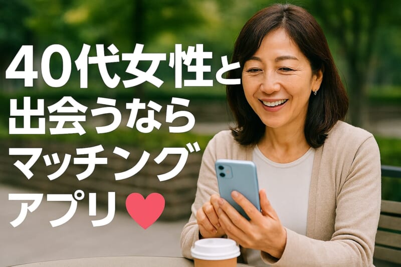 40代女性と浮気したいならマッチングアプリを活用しよう！