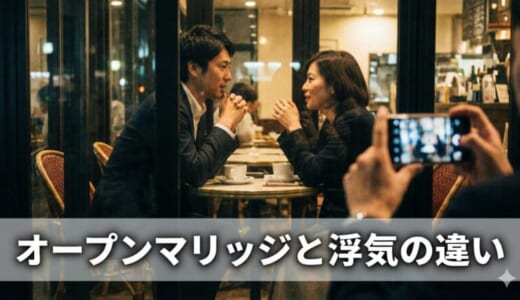 オープンマリッジと浮気の違いとは？婚外恋愛相手の探し方も解説！